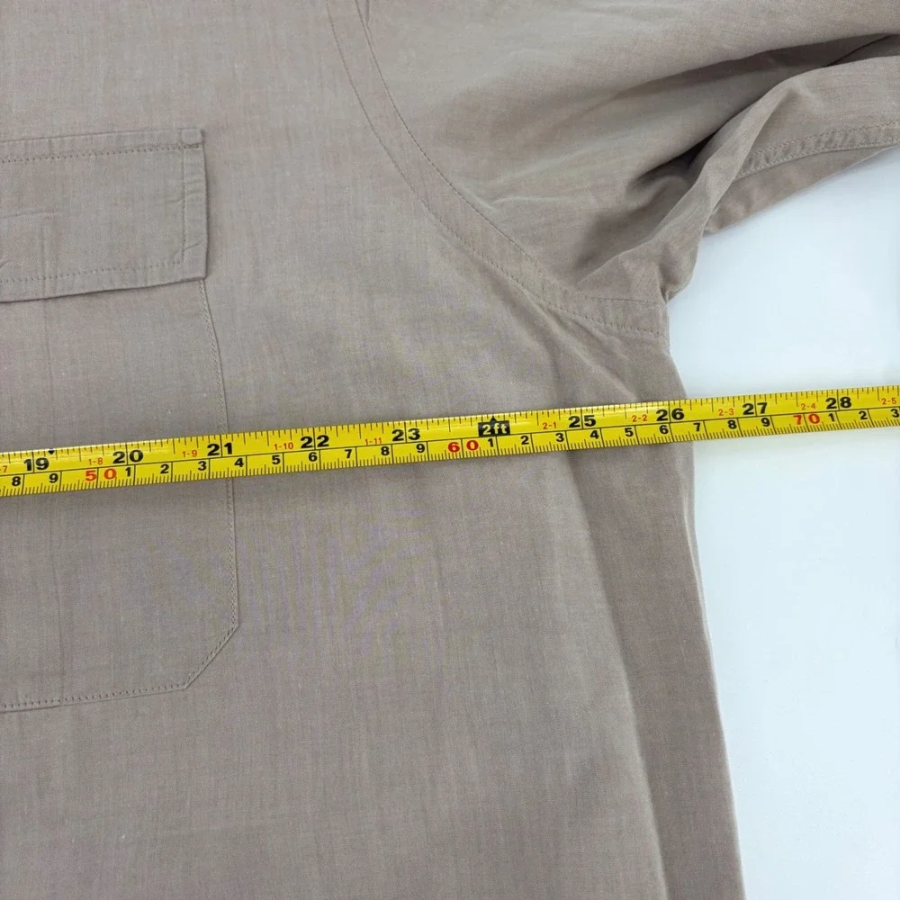Banana Republic Mens XL Long Sleeve Button Down‎ Shirt Tan Classic Fit